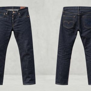 Custom Raw Indigo Selvedge Jeans – front and back view, custom manufactured by Ravix Pro Industry, Sialkot