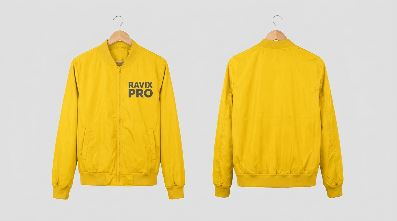 Custom Yellow Harrington Bomber Jacket Custom Yellow Harrington Bomber Jacket – front and back view, custom manufactured by Ravix Pro Industry, Sialkot