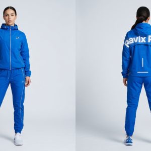 Custom Royal Blue Women's Hooded Tracksuit – front and back view, custom manufactured by Ravix Pro Industry, Sialkot