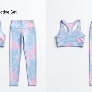 Custom Pastel Tie Dye Activewear Set – custom manufactured by Ravix Pro Industry, Sialkot, Pakistan