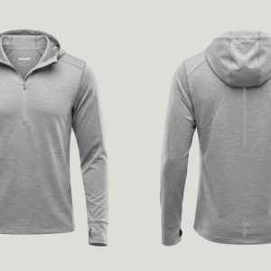 Blank Silver Grey Hoodie – custom manufactured by Ravix Pro Industry, Sialkot, Pakistan