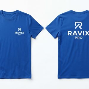 Custom Royal Blue Merch T-Shirt – custom manufactured by Ravix Pro Industry, Sialkot, Pakistan