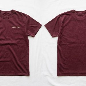 Custom Burgundy Heavyweight Tee – custom manufactured by Ravix Pro Industry, Sialkot, Pakistan
