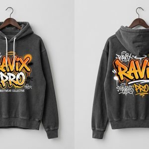 Custom Charcoal Grey Fleece Hoodie – custom manufactured by Ravix Pro Industry, Sialkot, Pakistan