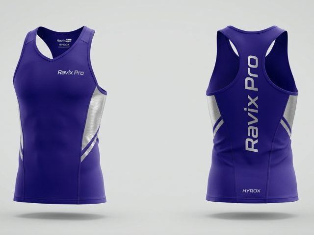 Custom Purple Compression Singlet – custom manufactured by Ravix Pro Industry, Sialkot, Pakistan