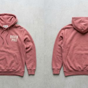 Custom Dusty Rose Streetwear Hoodie – custom manufactured by Ravix Pro Industry, Sialkot, Pakistan
