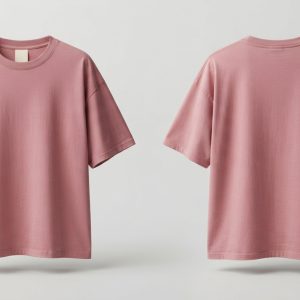 Blank Dusty Rose T-Shirt – custom manufactured by Ravix Pro Industry, Sialkot, Pakistan