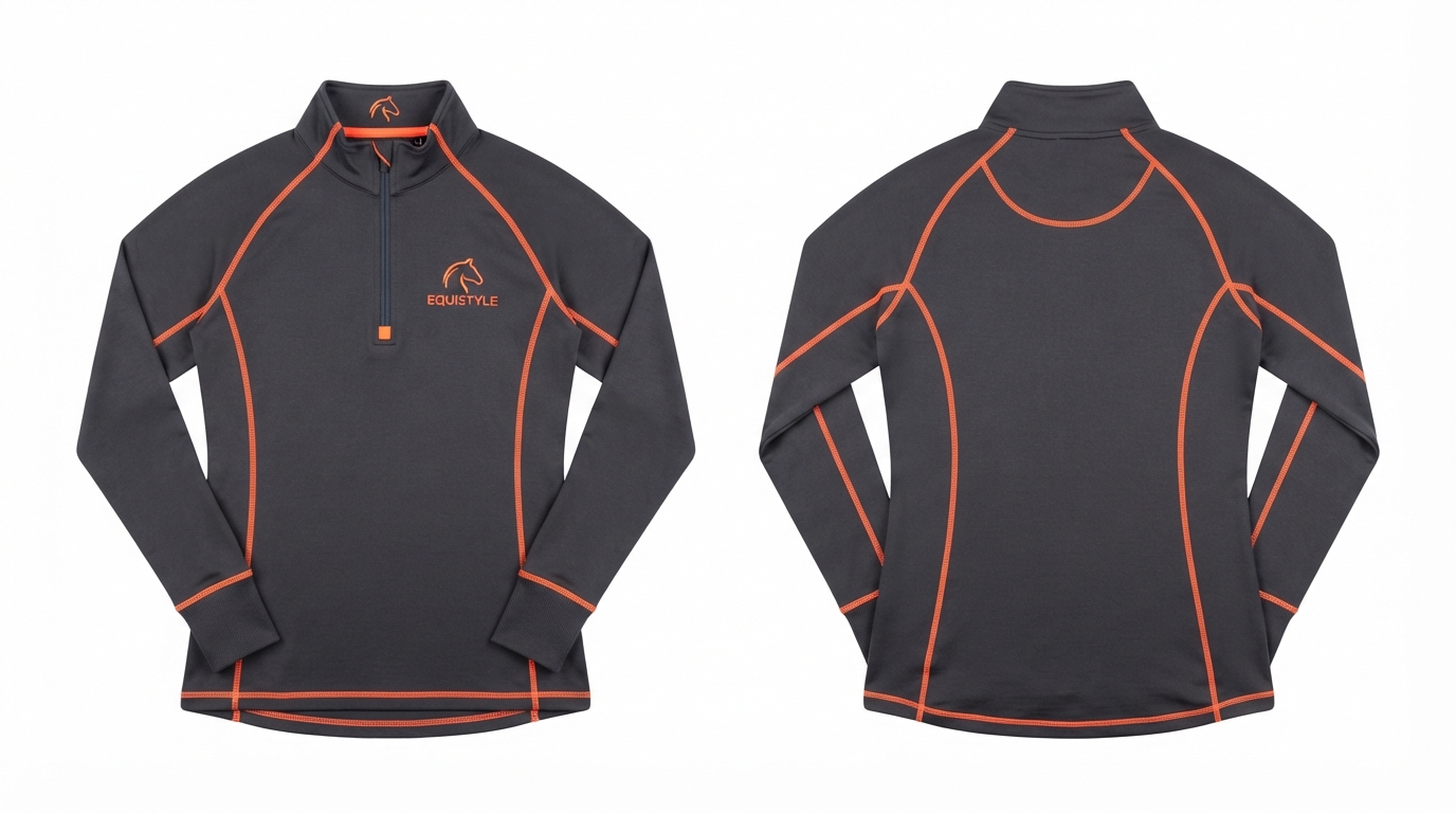 Custom Charcoal and Orange Base Layer Custom Charcoal and Orange Base Layer – custom manufactured by Ravix Pro Industry, Sialkot, Pakistan