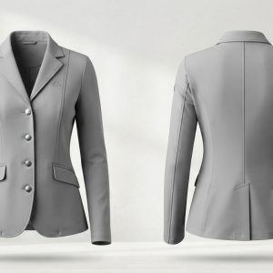 Custom Light Grey Show Jacket – custom manufactured by Ravix Pro Industry, Sialkot, Pakistan