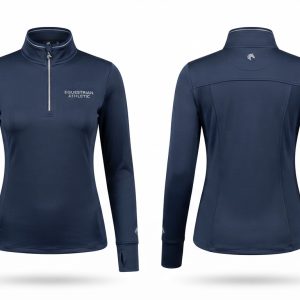 Custom Navy Quarter Zip Riding Top – custom manufactured by Ravix Pro Industry, Sialkot, Pakistan