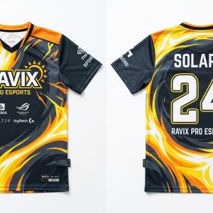 Custom Gold and Black Marble Esports Jersey – custom manufactured by Ravix Pro Industry, Sialkot, Pakistan