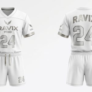 Custom White Tonal Flag Football Uniform – custom manufactured by Ravix Pro Industry, Sialkot, Pakistan