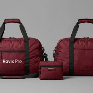 Custom Burgundy Foldable Travel Duffle Bag – custom manufactured by Ravix Pro Industry, Sialkot, Pakistan