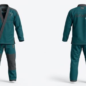 Custom Teal BJJ Gi – custom manufactured by Ravix Pro Industry, Sialkot, Pakistan