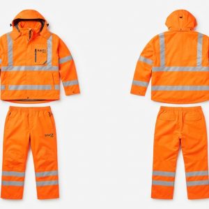 Custom Fluorescent Orange Hi-Vis Safety Workwear – custom manufactured by Ravix Pro Industry, Sialkot, Pakistan