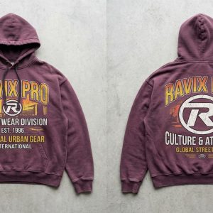 Custom Purple Streetwear Hoodie – custom manufactured by Ravix Pro Industry, Sialkot, Pakistan