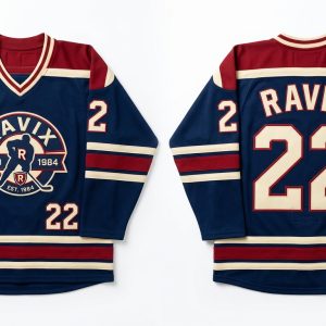 Custom Navy and Red Ice Hockey Jersey – custom manufactured by Ravix Pro Industry, Sialkot, Pakistan