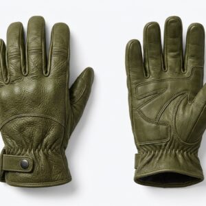 Custom Olive Green Leather Gloves – custom manufactured by Ravix Pro Industry, Sialkot, Pakistan