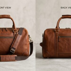 Custom Cognac Leather Gym Bag – custom manufactured by Ravix Pro Industry, Sialkot, Pakistan