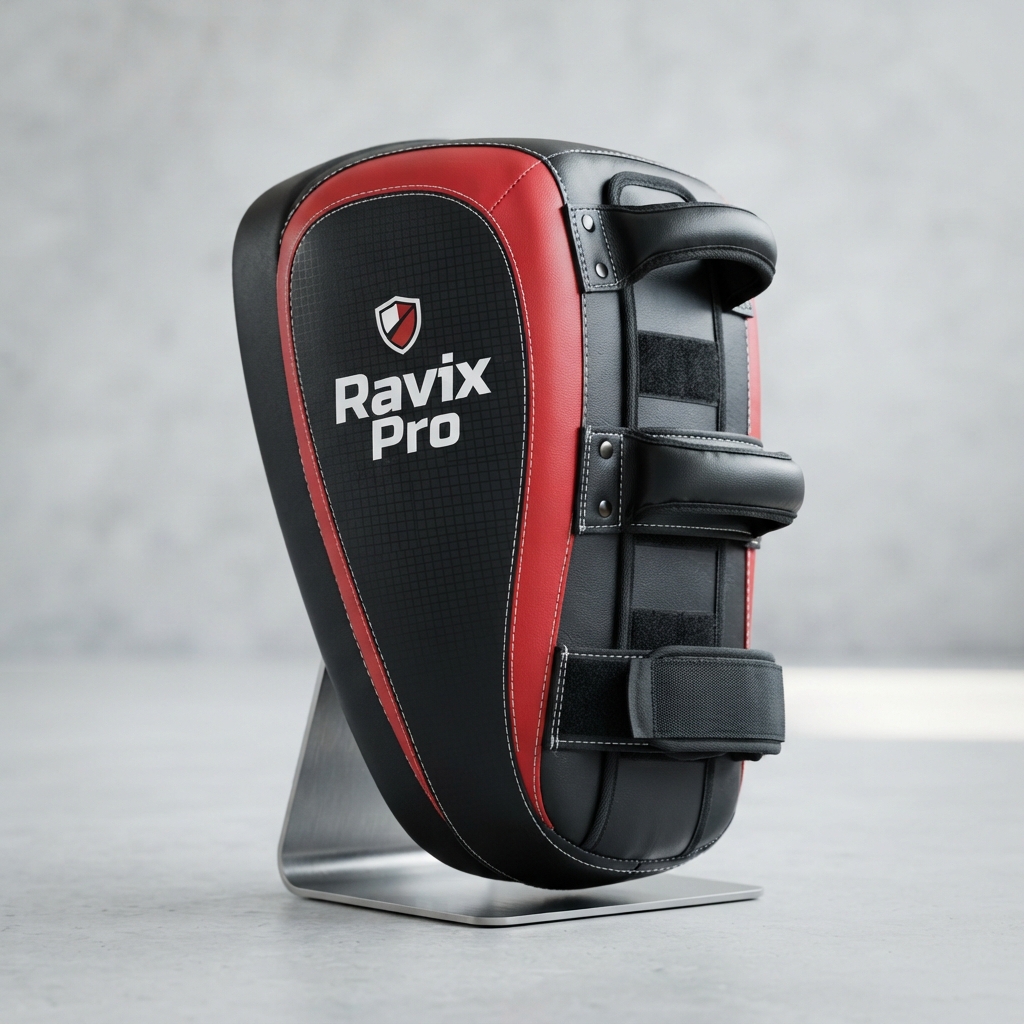 Custom Black and Red MMA Kick Shield Custom Black and Red MMA Kick Shield – custom manufactured by Ravix Pro Industry, Sialkot, Pakistan