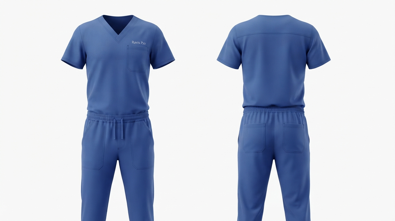 Custom Royal Blue Medical Scrubs Set Custom Royal Blue Medical Scrubs Set – custom manufactured by Ravix Pro Industry, Sialkot, Pakistan