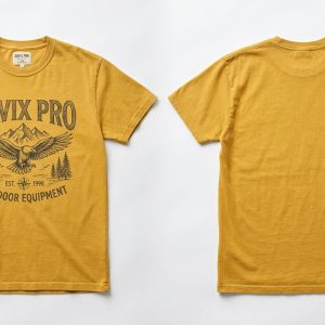Custom Mustard Vintage Wash Graphic Tee – custom manufactured by Ravix Pro Industry, Sialkot, Pakistan