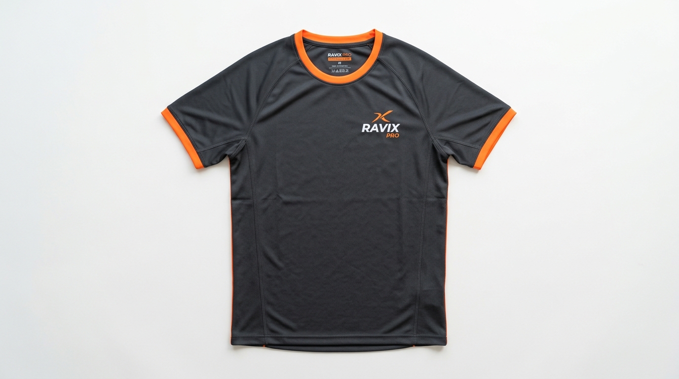 Custom Charcoal and Orange Collar Padel Top Custom Charcoal and Orange Collar Padel Top – custom manufactured by Ravix Pro Industry, Sialkot, Pakistan