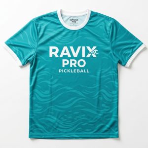Custom Teal Pickleball Club Jersey – custom manufactured by Ravix Pro Industry, Sialkot, Pakistan