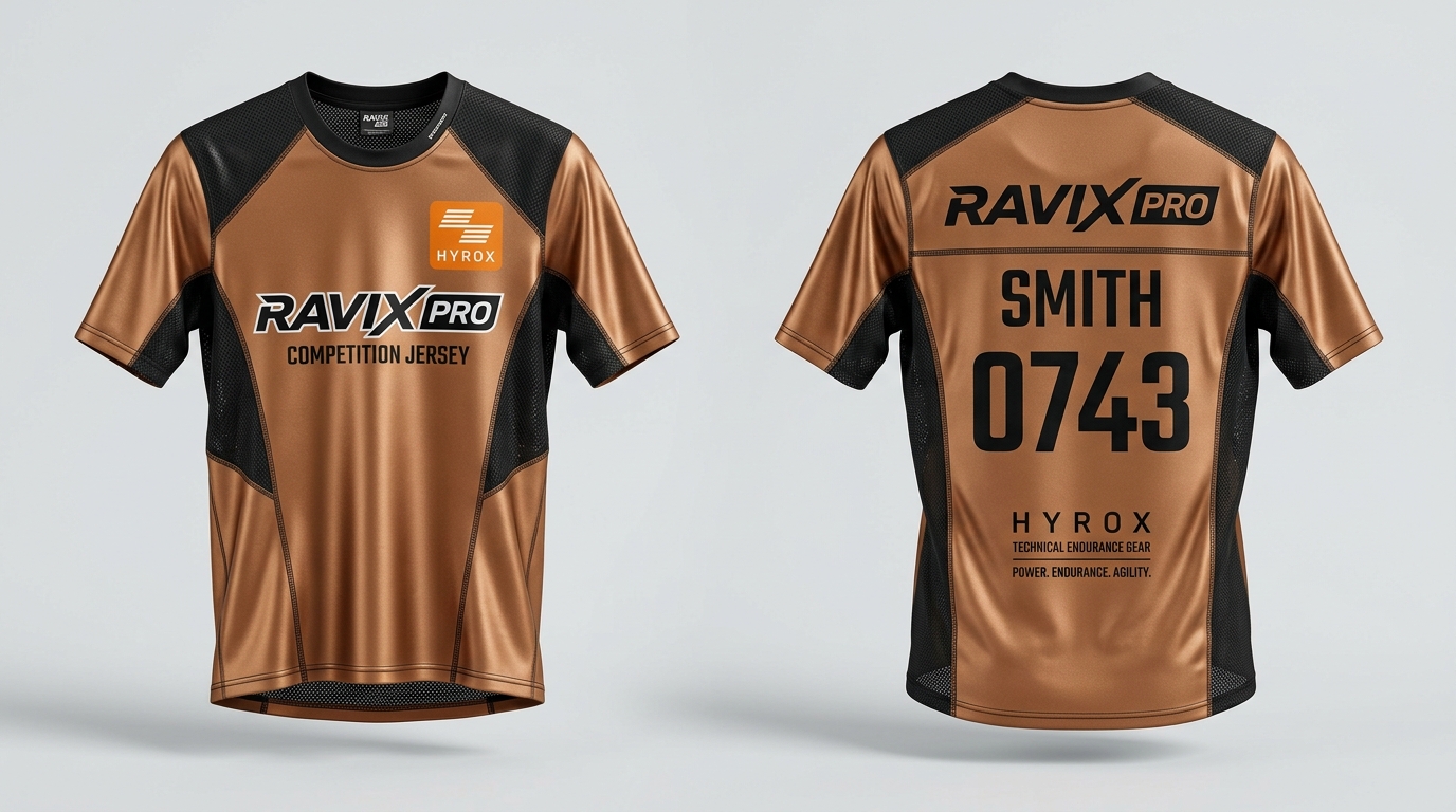Custom Copper and Black Race Jersey Custom Copper and Black Race Jersey – custom manufactured by Ravix Pro Industry, Sialkot, Pakistan