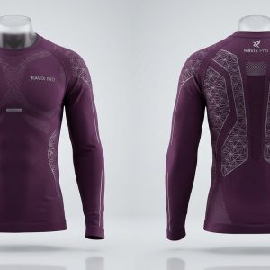 Custom Plum Running Base Layer – custom manufactured by Ravix Pro Industry, Sialkot, Pakistan