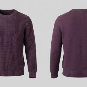 Blank Plum Knit Sweater – custom manufactured by Ravix Pro Industry, Sialkot, Pakistan