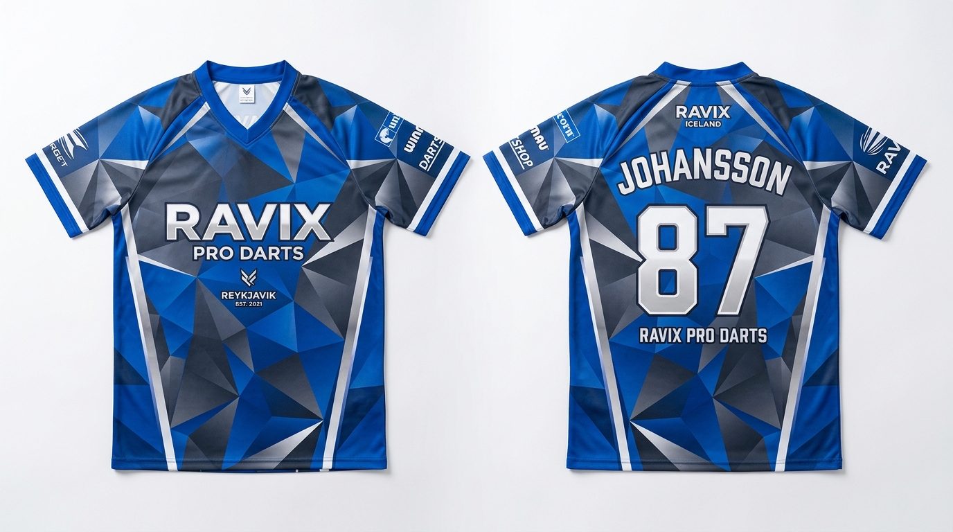 Custom Royal Blue Prism Darts Jersey Custom Royal Blue Prism Darts Jersey – custom manufactured by Ravix Pro Industry, Sialkot, Pakistan