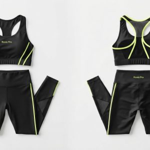 Custom Black and Lime Green Dancewear Set – custom manufactured by Ravix Pro Industry, Sialkot, Pakistan
