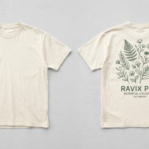 Custom Cream Heavyweight T-Shirt – Design 3 – custom manufactured by Ravix Pro Industry, Sialkot, Pakistan