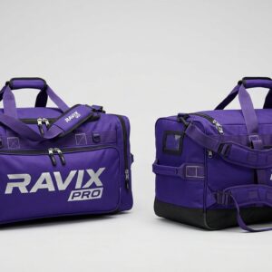 Custom Purple Team Gear Bag – custom manufactured by Ravix Pro Industry, Sialkot, Pakistan