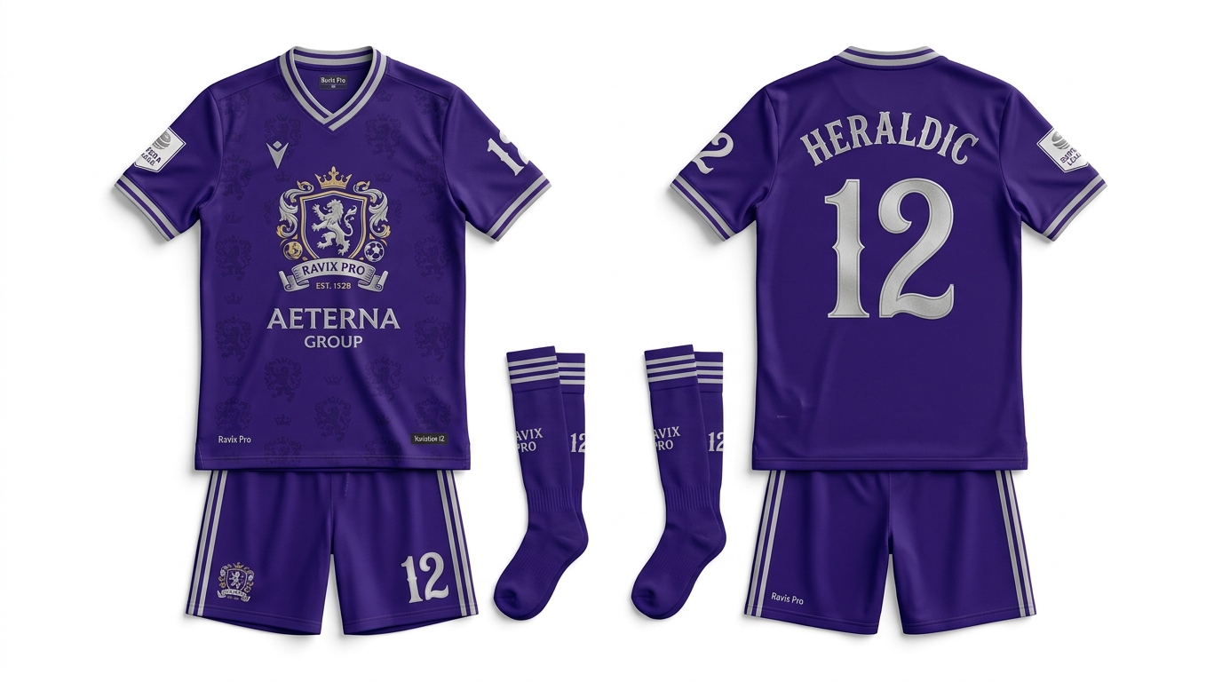 Custom Purple and Gold Soccer Uniform Custom Purple and Gold Soccer Uniform – custom manufactured by Ravix Pro Industry, Sialkot, Pakistan