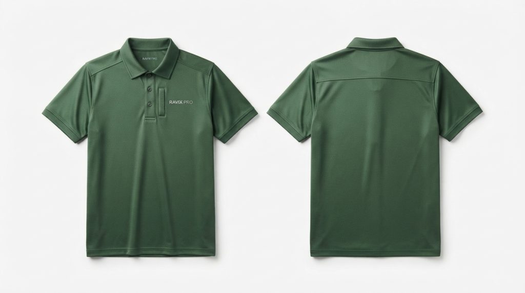 How to Source Clothing and Sportswear From Pakistan: Buyer Guide Custom Forest Green Tactical Polo Shirt – custom manufactured by Ravix Pro Industry, Sialkot, Pakistan