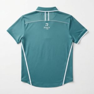 Custom Teal Tennis Polo Shirt – custom manufactured by Ravix Pro Industry, Sialkot, Pakistan