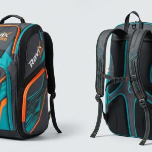 Custom Teal and Black Tennis Racket Bag – custom manufactured by Ravix Pro Industry, Sialkot, Pakistan