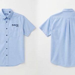 Custom Light Blue Short Sleeve Uniform Shirt – custom manufactured by Ravix Pro Industry, Sialkot, Pakistan