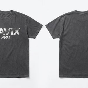 Custom Charcoal Tonal Logo Tee – custom manufactured by Ravix Pro Industry, Sialkot, Pakistan
