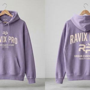 Custom Lavender Vintage Wash Hoodie – custom manufactured by Ravix Pro Industry, Sialkot, Pakistan