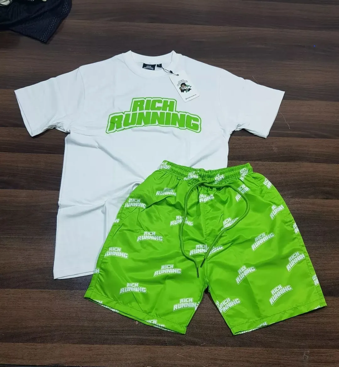 Custom T-shirt and mesh shorts set made by Ravix Pro Industry clothing manufacturer in Sialkot, Pakistan