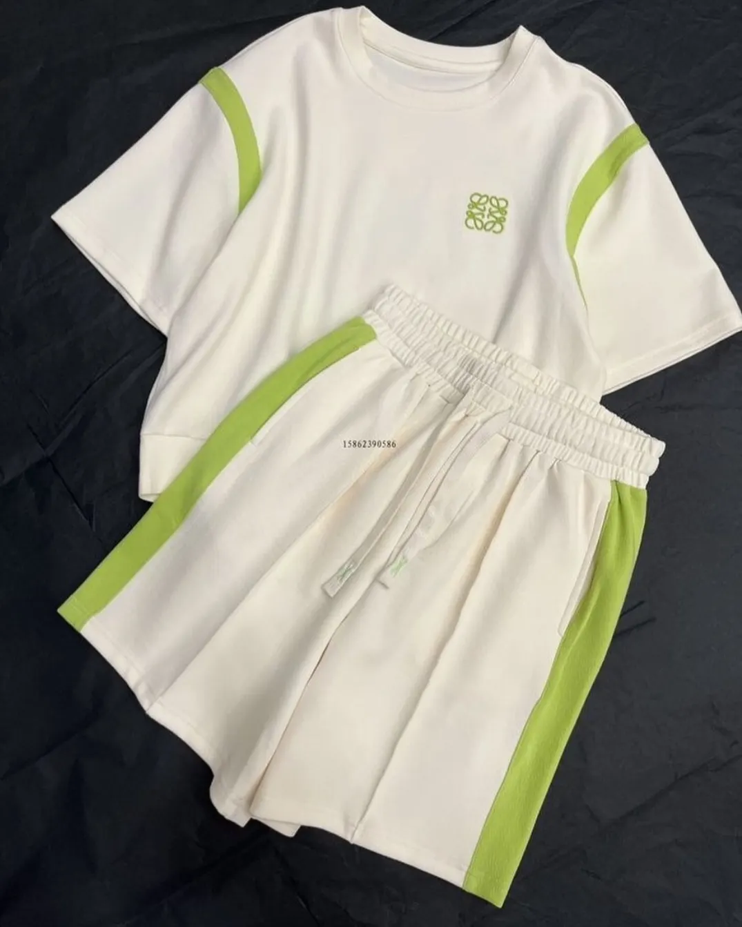 Custom T-shirt and shorts set with contrast trims made by Ravix Pro Industry clothing manufacturer in Sialkot, Pakistan