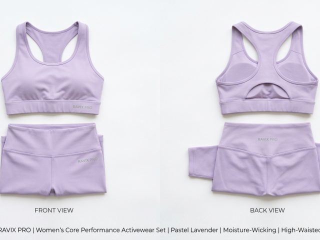 Custom Lilac Seamless Shorts Set – custom manufactured by Ravix Pro Industry, Sialkot, Pakistan