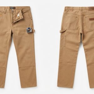 Custom Tan Canvas Work Pants – custom manufactured by Ravix Pro Industry, Sialkot, Pakistan