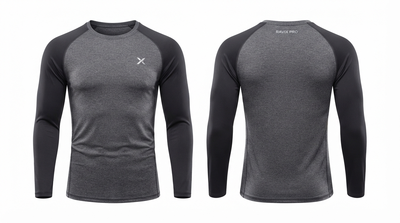 Custom Charcoal and Grey Gym Training T-Shirt Custom Charcoal and Grey Gym Training T-Shirt – custom manufactured by Ravix Pro Industry, Sialkot, Pakistan