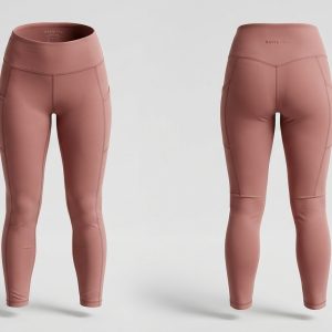 Custom Dusty Rose Yoga Leggings – custom manufactured by Ravix Pro Industry, Sialkot, Pakistan