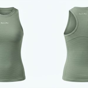 Custom Sage Green Ribbed Racerback Tank Top – custom manufactured by Ravix Pro Industry, Sialkot, Pakistan